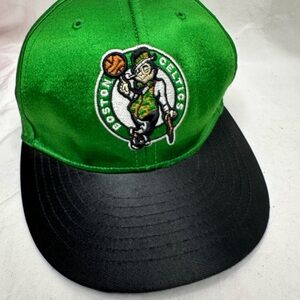 Boston Celtics Hat Hardwood Classics Rare Satin 1986 NBA Green Baseball Cap XXL